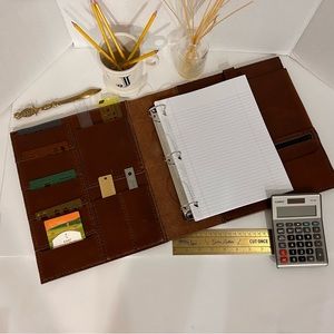 3 Ring Leather Binder Cover